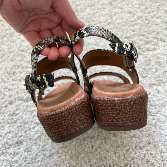 New Vionic Louise Platform Slingback Black Raffia Boa size 7.5 - Picture 5 of 6